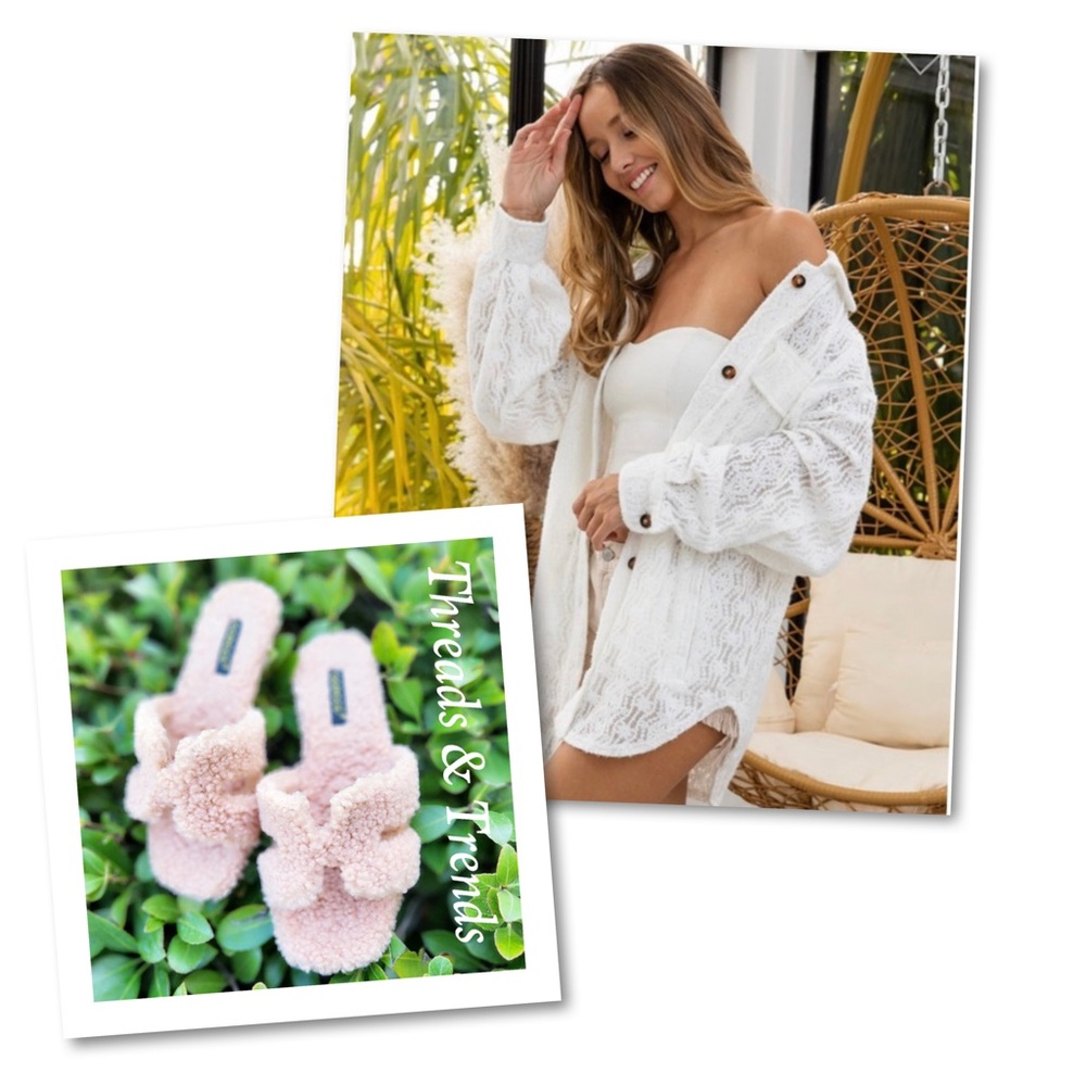 Luxuriously Soft Lace puffed Sleeve Oversized Shirt/Jacket - Picture 5 of 9